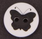 Gombík 13 mm motýľ