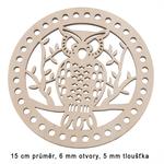 Dno - veko preglejkové sova 15cm/6mm