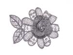 Prámik 3D kvet s lurexom 60 mm