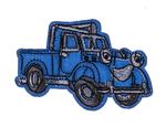 Záplata modré auto 80x55 mm