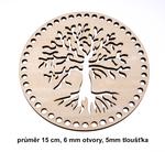 Dno - veko preglejkové strom 15cm/6mm