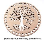 Dno - veko preglejkové strom 15cm/8mm