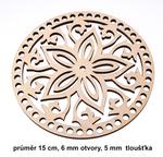 Dno - veko preglejkové kvetina 15cm/6mm