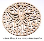 Dno - veko preglejkové kvetina 15cm/8mm