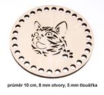 Dno - veko preglejkové mačka10cm/8mm