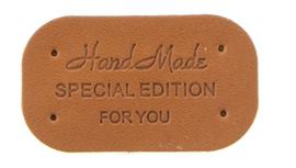 Nášivka HAND MADE special edition 38x22 mm koža
