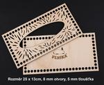 Set preglejkový - krabička na papierové vreckovky 25x13cm/8m
