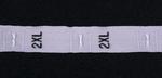 Textilná etiketa s veľkosťou biela 12mm/1m