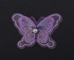 Aplikácia motýľ s perlou 60x44mm