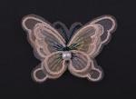 Aplikácia motýľ s perlou 60x44mm