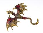 Brošňa drak 70x60mm