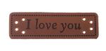 Nášivka HAND MADEI love you 50x15mm
