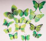 Sada 12-tich motýľov s magnetom
