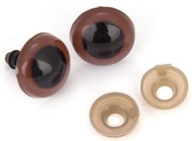 Očičká 16 mm hnedá