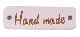 Našívacia drevená značka 30x10 mm HAND MADE