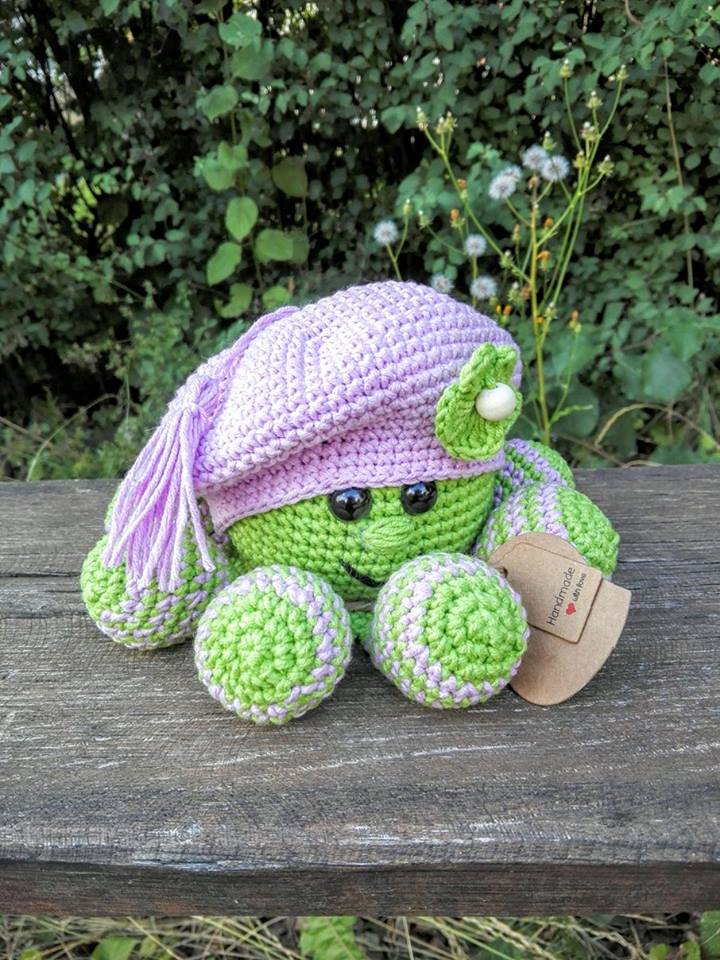 Chobotnička z příze Amigurumi Vlnika.cz